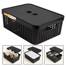 11L Organizer Box With Lid, Drawer Organizer Basket, Makeup Cabinet, Toys - Fend - View 2