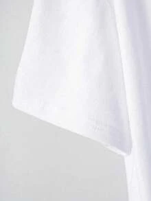 Áo thun nữ cỡ lớn phong cách thường ngày mùa xuân hè 2025, in hình khẩu hiệu tích cực "Just Breathe" (Hãy hít thở), tay ngắn, cổ tròn, thích hợp cho người yêu rượu vang, dáng rộng thoải mái, phù hợp cho mùa xuân, hè, thu, và các hoạt động ngoài trời. Màu trắng. - trắng - Xem 4