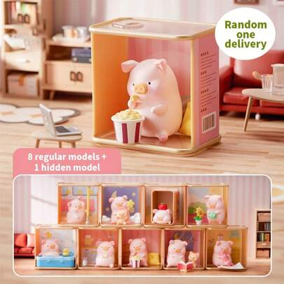 Miniso MINISO Canned Pig LuLu Cozy Time Blind Box Figures, Adorable Pigs Depicting Leisurely Daily Life. Random Drawing Brings Endless Fun, A Favorite For Collectors And Home Decorators.(1 Pc,Random Delivery)
