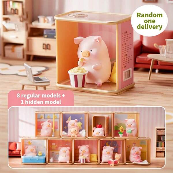 Miniso MINISO Canned Pig LuLu Cozy Time Blind Box Figures, Adorable Pigs Depicting Leisurely Daily Life. Random Drawing Brings Endless Fun, A Favorite For Collectors And Home Decorators.(1 Pc,Random Delivery)