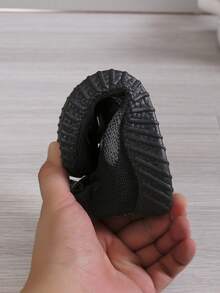 1 双简约系带运动鞋，男女童适用，舒适耐穿，适合春季 - 黑色 - 查看 3