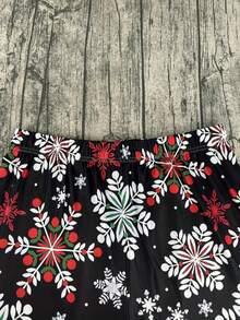 Quần ống rộng ống rộng họa tiết mèo hoạt hình cạp chun cho nữ mùa thu cỡ lớn - Đen và trắng - Xem 2