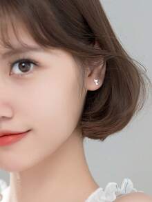 1 Pair Fashionable S925 Sterling Silver Cute Cat Stud Earrings, Versatile For Daily Wear, Student/Friend Gift, New Design - Cat - View 3