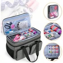 BAFASO Sewing Bag Large Sewing Accessories Organiser Bag Sewing Bag for Sewing Machine Accessories Sewing Accessories Storage Bag Sewing Storage Bag for Travel Grey - Grau - Übersicht 2