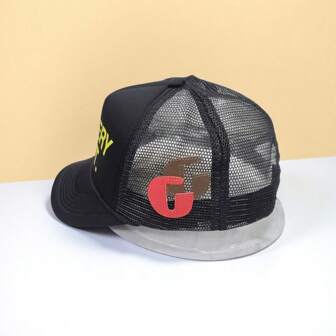 Men's Hat Fashion Versatile Truck Driver Hat Universal Couple Men's And Women's Baseball Hat Men's Baseball Cap Women's Color Matching Black Cap