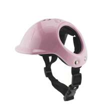 Cascos para mascotas perros con agujeros para las orejas, casco de seguridad ajustable para motocicleta de mascotas, casco de locomotora para mascotas, accesorios elegantes para perros