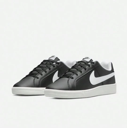 NIKE 新款男子 COURT 百搭时尚黑色休闲运动鞋 749747-010 - 黑與白 - 查看 1