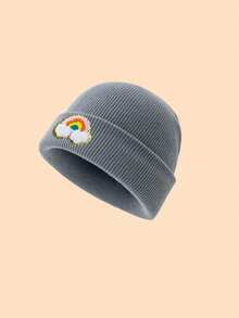 3pcs/1pc Baby Heart Pattern Knitted Hat, Warm Winter Baby Hat, Suitable For Toddler Girls, Autumn/Winter Daily Wear And Gift - Applique - View 8