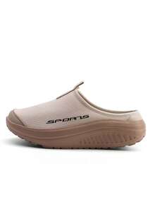 Sandálias femininas de verão sem cadarço, chinelos mule antiderrapantes, novos calçados esportivos casuais, malha respirável, sapatos slouchy sem cadarço, plataforma anabela, mules versáteis da moda, tênis casuais