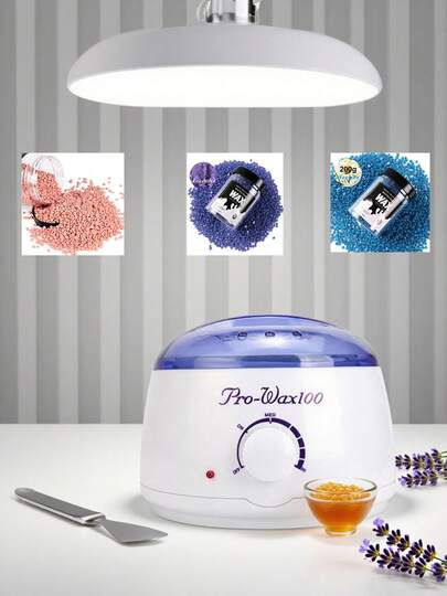 Kit de depilación profesional con cera depilatoria, calentador de cera de abejas, depilatorio de manos, pies y cuerpo, SPA, depilatorio, bote de parafina depilatoria