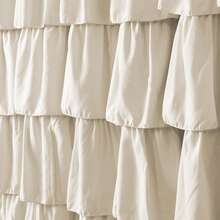 Lush Decor Ruffle Shower Curtain Blush 72X72 Halloween-Fall Decor-Room Decor - Ivory - 查看 4