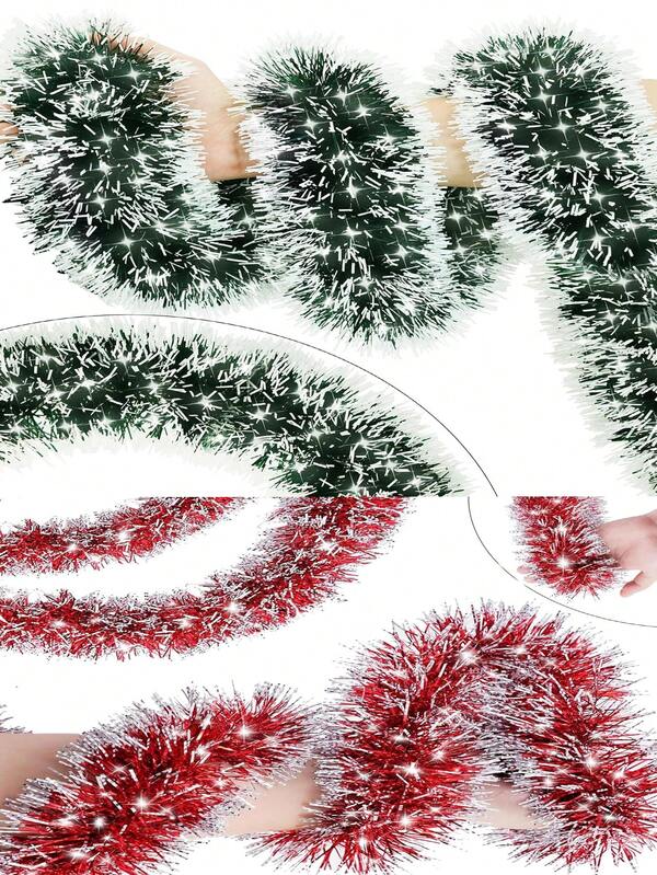 2pcs Christmas Metal Wire Wreath, Shiny Twisted Metal Wire Wreath For Christmas Tree, Home, Office, Party Decoration Home Decor Christmas Decorations Room Decor Winter