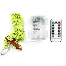 1pc Outdoor Camping Glow Rope Light, Non-Slip Night Boundary, Holiday Decor Rope Light, Battery Box Remote Control, Glow Wind Rope 2-In-1, Camping Party Outdoor Activities