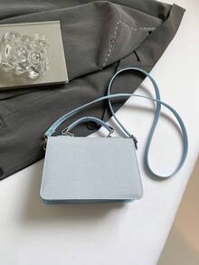 Bolso de mano de moda para mujer, nueva bolsa de silla de montar versátil y vintage, bolso bandolera, bolso de hombro de calidad - Azul - Ver 10