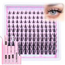Lash Clusters Wispy Eyelash Clusters Natural CC-Curly Cluster Lashes Zanlufly Wispy Individual Lashes 180Pcs Eyelash Extension 10 12 14MM DIY Lash Extension - Bộ Manga - Xem 2