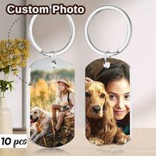 Chaveiro personalizado com imagem e texto, dupla face, chaveiros personalizados com gravação de foto, presentes para mulheres, namorado, volta às aulas, guia de roupas para festas, estilos retrô, chaveiros e acessórios personalizados, conforto fácil, durável, colorido, fofo, adorável, engraçado, kawaii, Y2K, elegante, unissex, casual, personalizado, único, personalizado, presentes ideais para ele, presentes ideais para ela, namorado, namorada, família, amigos