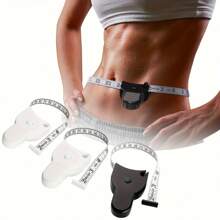 1件装自动卷尺，自动伸缩式，可自动收紧，柔软舒适，可用于精确测量身体肌肉增长、腰围、胸围、臀围、缝纫和布料等。