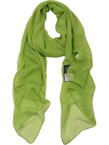 2025PANTONIGHT Long Chiffon Sheer Scarf For Womens - 068 Plain Green - View 12