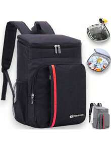 Thermal Backpack Cooler Capacity 23L Waterproof Portable Picnic Hot Cold Ref MM.Loja - 黑色 - 查看 1