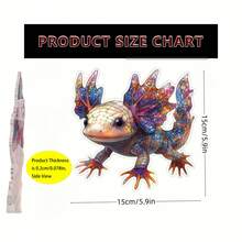 زخرفة نافذة أكريليك ملونة على شكل سحلية فيرفلاي المكسيكية 2D بطول 7.9 بوصة، تصميم سحلية متعدد الألوان حيوي مع أجنحة مضيئة، مناسبة لديكور المنزل والحديقة، ديكور الرواق الداخلي/الخارجي، هدية فريدة لعيد الميلاد أو الاحتفال بالمنزل الجديد، ديكور الحديقة | تصميم سحلية حيوي | بلاستيك متين، ديكور السحلية