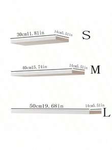 1 kệ nổi vô hình, giá lưu trữ tuyến tính vô hình - Thích hợp cho tường, giá treo tường phòng tắm, kệ trưng bày hiện đại bằng gỗ, giá sách; Phù hợp với phòng ngủ, phòng khách và nhà bếp - trắng - Xem 7