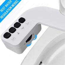 专用于马桶的智能马桶盖，非电动双喷嘴智能马桶盖，自清洁可调节水压，适用于前后清洁，最佳水压调节，浴室配件，浴室工具 - 銀白色 - 查看 10