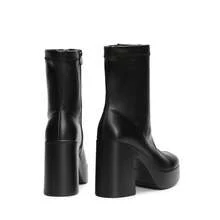 Women's Chunky Platform Ankle Boot High Block Heels Square Toe Lightweight Comfort Party Dress Booties Shoes For Women Women's Chunky Platform Ankle Boot High Block Heels Square Toe Lightweight Comfort Party Dress Booties Shoes For Women - 黑色 - 查看 8