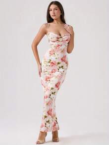 Vestidos casuales de verano nuevos, delgados y sexy con estampado para mujeres, estilo Europa y Estados Unidos