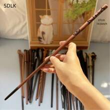 Warner Bros 2 piezas Varita oficial de Warner Bros. Harry Potter, Varita de Hermione, Varita mágica de Ron, Varitas de personajes de la serie de películas de Harry Potter, hechas de resina con núcleo de metal, accesorios de disfraz de Halloween, accesorios de escenario, regalo de Navidad, adecuado para la colección de fans de Harry Potter