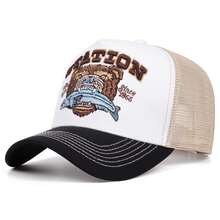 1 件男士字母熊刺绣卡车司机帽 - Trucker Hat - 查看 4