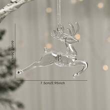 12pcs/6pcs/4pcs/3pcs/2pcs/-Christmas Tree Decoration Crystal Pendant Christmas Ornament - Hanging Acrylic Snowflake And Icicle Christmas Deer Pentagram Angel Ornament With Pendant Christmas Tree New Year's Party Decoration Supplies St. Patrick's Day Easter Valentine's Day Home Decor Christmas Decorations Room Decor Winter - Multicolor - View 14