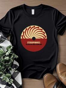 180g Pure Cotton Y2K Vintage Stereophonics T-Shirt You Gotta Go There To Come Back Men's Medium Comfortable Casual Soft For Women Unisex Stretched Homme Designer Clothes Slightly Stylish Summer Graphic Print Round Neck Short Sleeve Breathable Streetwear Top For Everyday Wear Versatile Fashion
