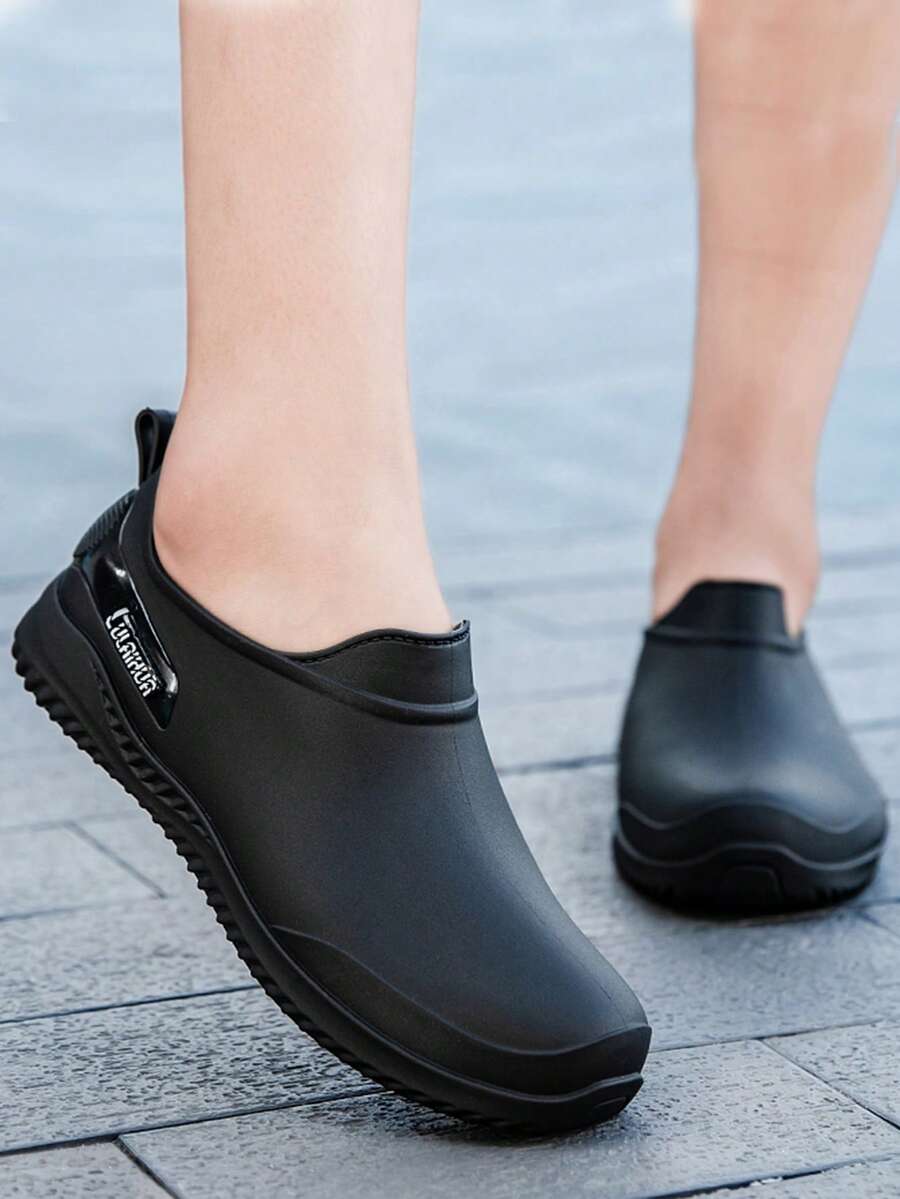 New Women's Rain Boots, Low-Top Fashion Rain Shoes, Non-Slip For Kitchen Work, Outdoor Washing, Camping, Fishing, Waterproof Shoes For Rainy Days, Beach, Outdoor, PVC Plastic Household Rain Boots, Work Shoes