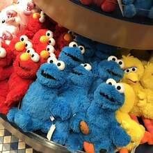 Sesame Street 芝麻街官方毛绒玩具（随机角色 - 大鸟/艾摩/饼干怪兽）16 英寸填充动物安慰毛绒娃娃作为 3 岁及以上儿童的生日礼物