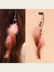 1 pieza Pinza/pasador de pelo con pluma larga, accesorio de pelo con pluma, joyería, pinzas de garra, ganchos para el cabello, pinzas para el cabello, pasador de pelo, barretas para el cabello