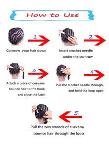 2 bucăți de extensie de păr sintetic de 45 cm, păr împletit cu onduleuri adânci, împletitură boemă, rezistentă la căldură, naturală și confortabilă