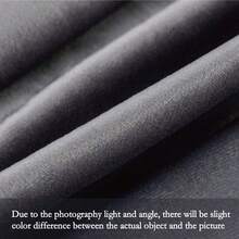 1入組固色靠墊套（不含內芯）,條紋天鵝絨方形沙發靠墊套,家居裝飾 - 深灰色 - 查看 2