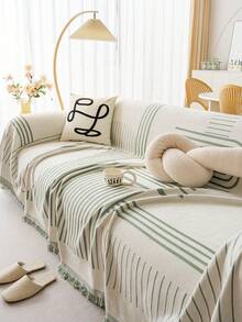 1 pieza Funda de sofá de lujo con patrón de copos de nieve gruesa, protección de moda para tu sofá - se ajusta a sofás individuales, de dos plazas, de 3 plazas y de 4 plazas - lavable a máquina o a mano - sin impresión - 100% poliéster - Verde - Ver 7