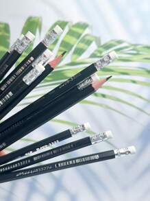 12 Stücke einfache, praktische schwarze 2B Bleistifte mit Radiergummi + 1 Bleistiftspitzer, nicht leicht zu zerbrechen, angenehmes Schreiben, bequemer Griff, speziell für Studenten Lernen und Prüfungen, Schüler Schreibwaren Bleistift Set, Büroartikel, Schulmaterial für Studenten