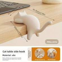 1pc Cat-Shaped Multi-Function Hook - Hole-Free & Damage-Free Design, Durable Metal Hook, Suitable For Backpacks And Bags, Ideal For Elementary Students, Desktop Accessory, Cute Design, Smooth Surface - Multicolor - View 15