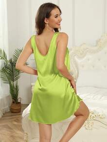 Mawor Nightgowns For Women Satin V Neck Soft Comfy Sleepwear Halloween Christmas New Year