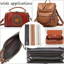 1件/2件/3件皮革拉链编织袋拉链带针孔27厘米长双面皮革拉链 - 彩色 - 查看 9