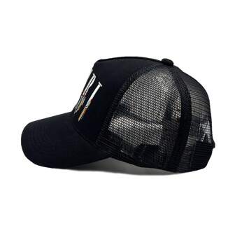 Classic Letter Trucker Hats High Street Hip Hop Black Star Baseball Cap Casual Outdoor Mesh Adjustable Dad Hat For Men Women