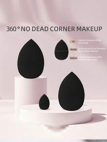 38件套化妆工具套装，包含：25套化妆刷+3个化妆海绵+3个迷你化妆海绵+3个三角粉扑+3个迷你气垫粉扑+1个化妆刷清洁工具。 - 黑色 - 查看 9