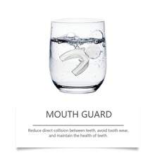 1 Set (Mouthguard + Cleaning Tablets) Portable, Nighttime Teeth Grinding Protection, Soft Silicone Comfort, Teeth Wear Prevention EDTA Disodium, Sodium Bicarbonate & Laureth-7-Containing Nighttime Teeth Care Kit, Dental - Clear - View 4