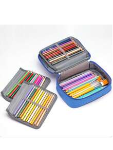 Estuche para lápices de gran capacidad de tela Oxford - Diseño creativo de tienda, organizador multicompartimento para bolígrafos, marcadores y cosméticos, bolsa de almacenamiento portátil para el escritorio, caja de lápices, almacenamiento de maquillaje - Multicolor - Ver 4
