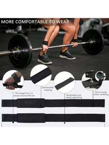 8-Pieces Barbell Mat Set, Barbell Shock Pad, Barbell Squat Mat Set, Strength Training Set, Includes Ankle Straps And Wrist Straps, Foam Barbell Mat Set, Nylon Pad For Non-Slip, Suitable For Squats, Lunges, And Hip Thrusts - Standard Weight Barbell Mats - Fitness Training Accessories For Men And Women - 黑色 - 查看 7