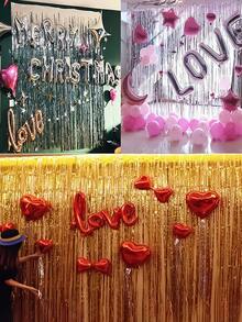 1 pieza 100cm*200cm Cortina de lluvia rosa/plateada/dorada, decoración de fondo para fiesta, Día de la Madre, cumpleaños, boda, declaración de amor, despedida de soltera, graduación, escena festiva, decoración esencial para el hogar