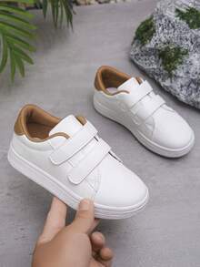 1 Pair Casual Outdoor Student Spring/Autumn Unisex Children Comfortable Hook And Loop Non-Slip Fashion Flat Sports Shoes - White - View 6