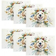 1/4/6/8/12 Stück bedruckte waschbare Tischsets aus Leinen, Oberflächenschutzmatten, Tischsets für Innen und Außen, geeignet für Feierlichkeiten, Küchen- und Esszimmerdekoration